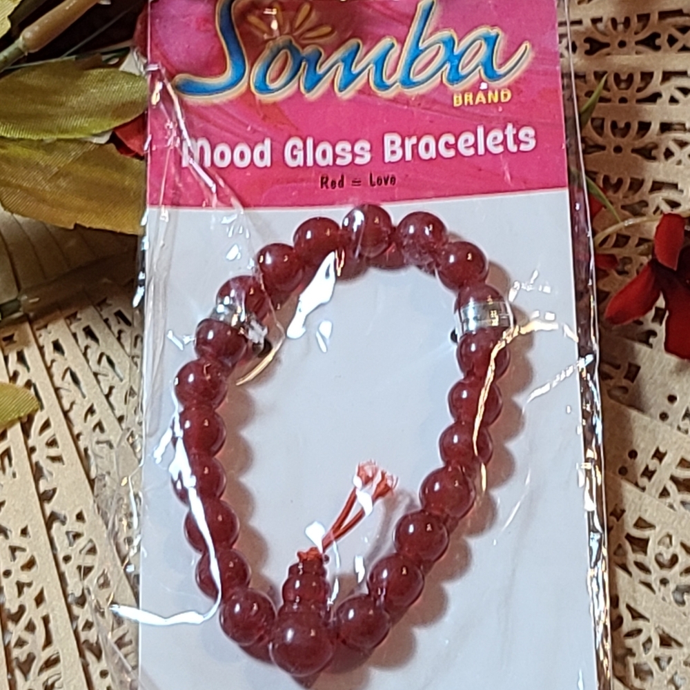 Glass beaded mood braceler for sale